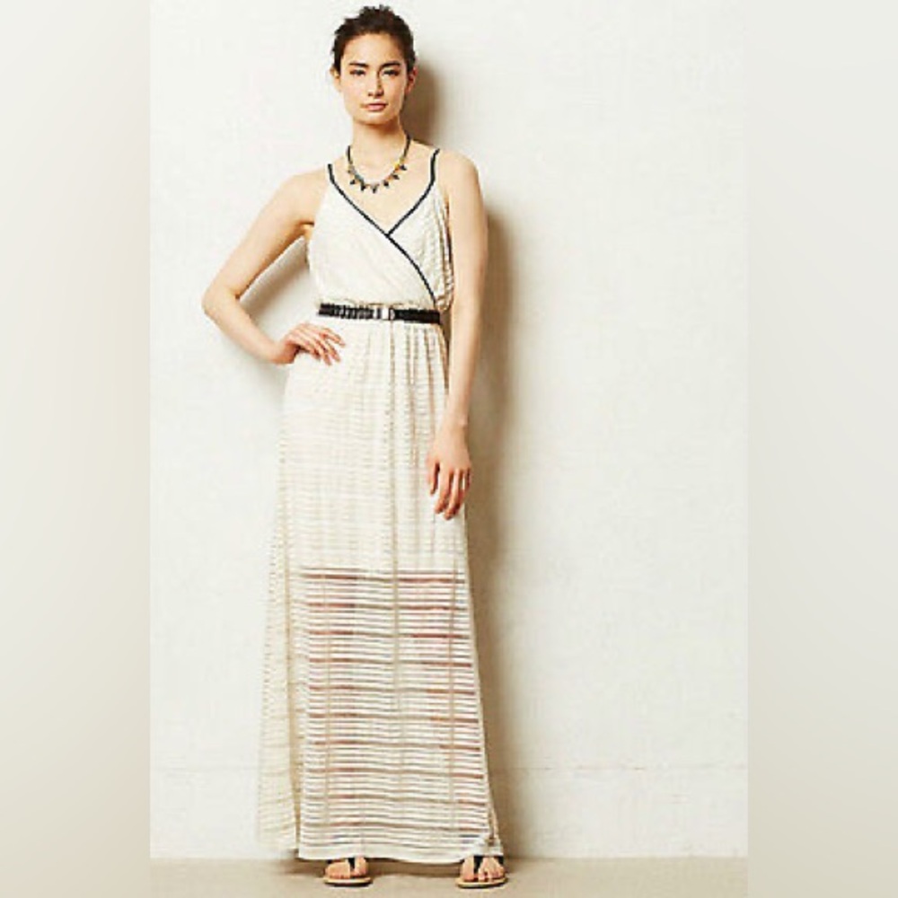 Anthropologie Racerback Sheer Maxi Dress By Maeve, Unique & comfortable Large